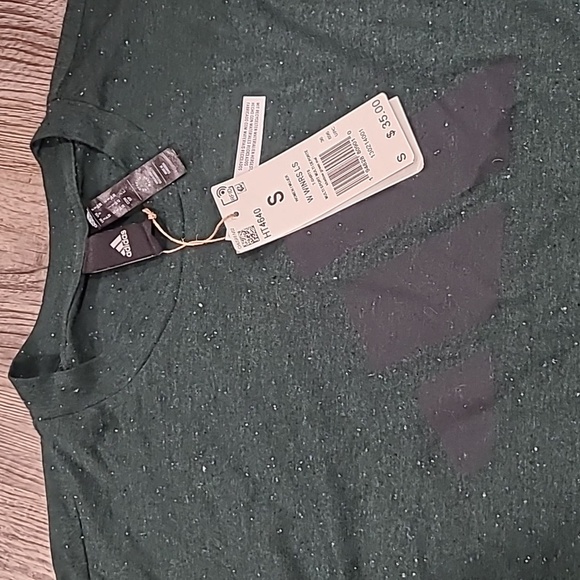 adidas Green and Black Long Sleeve Tee - Picture 4 of 4